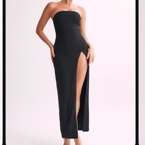 maxi split front maxi dress